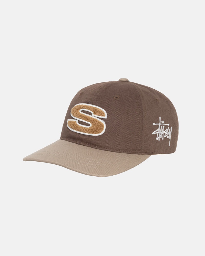 Brown Stüssy Low Pro Chenille S Snapback Caps | USA VRLQKT578