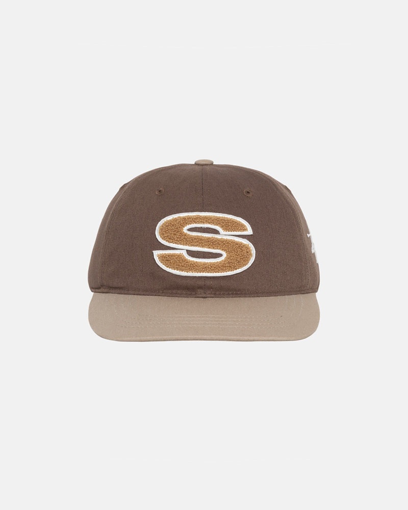 Brown Stüssy Low Pro Chenille S Snapback Caps | USA VRLQKT578