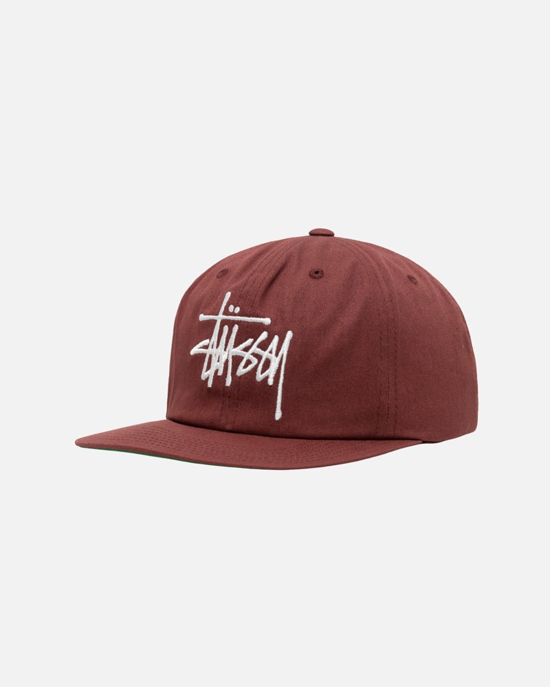 Brown Stüssy Mid-Depth Basic Strapback Caps | USA FSXIOL970