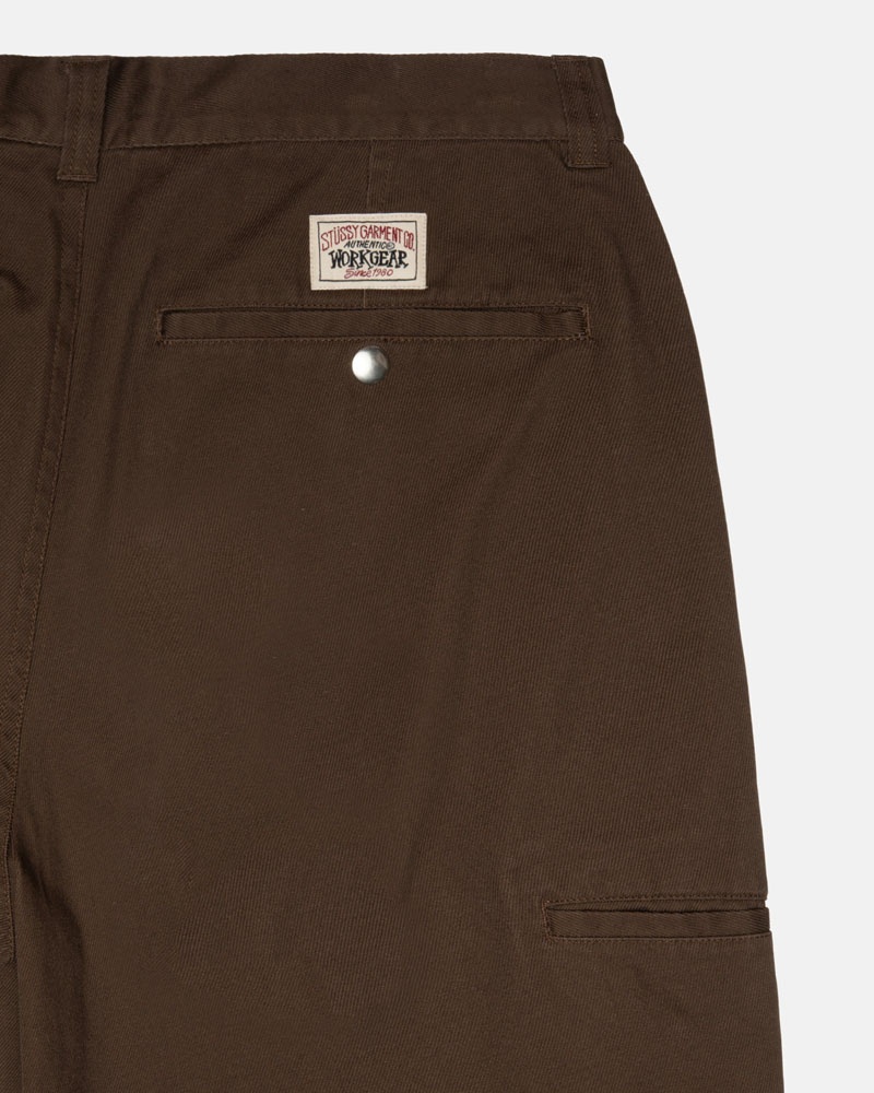 Brown Stüssy Workgear Trouser Twill Pants | USA RKDGIT604