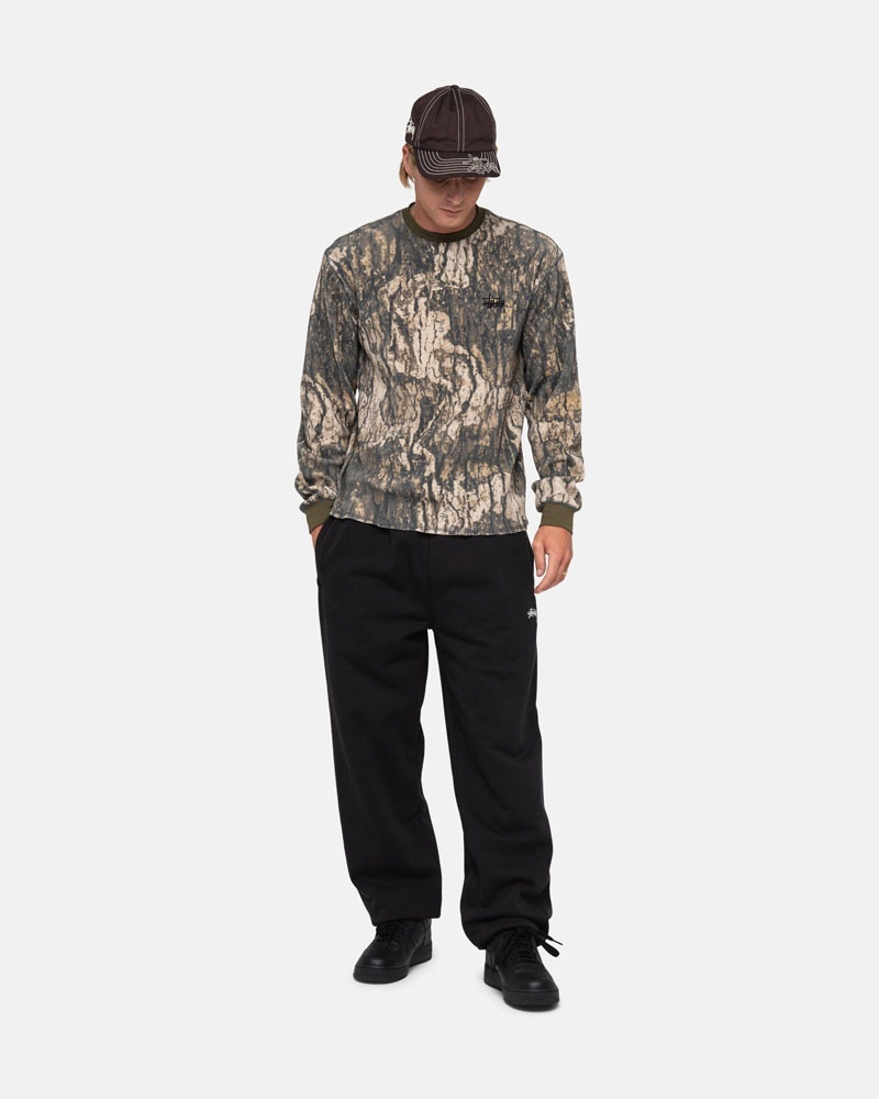 Camo Stüssy Basic Stock LS Thermal Sweater | USA HMOUAZ047