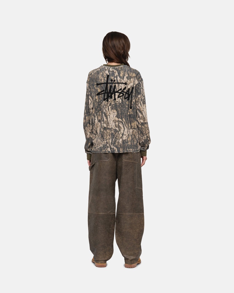 Camo Stüssy Basic Stock LS Thermal Sweater | USA HMOUAZ047