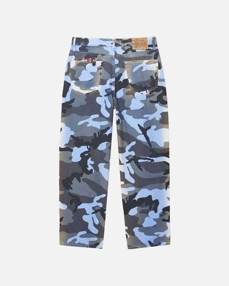 Camo Stüssy Big OL' Jean Spray Dye Canvas Jeans | USA IJLVBP607