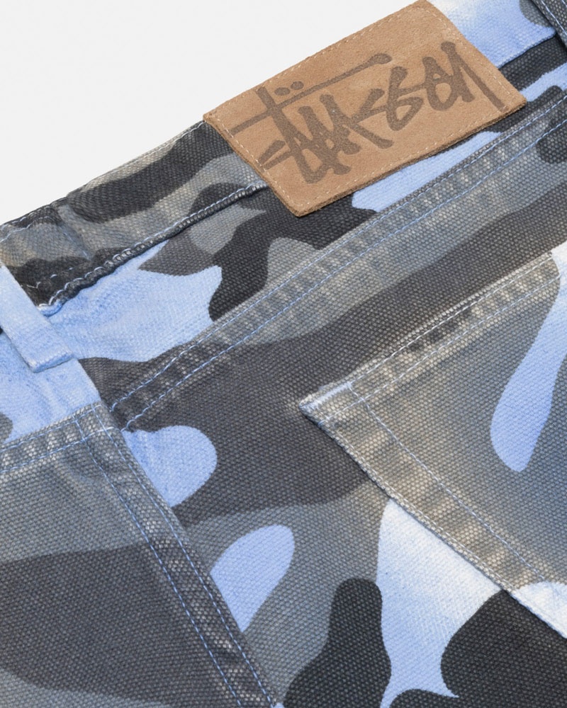 Camo Stüssy Big OL' Jean Spray Dye Canvas Jeans | USA IJLVBP607