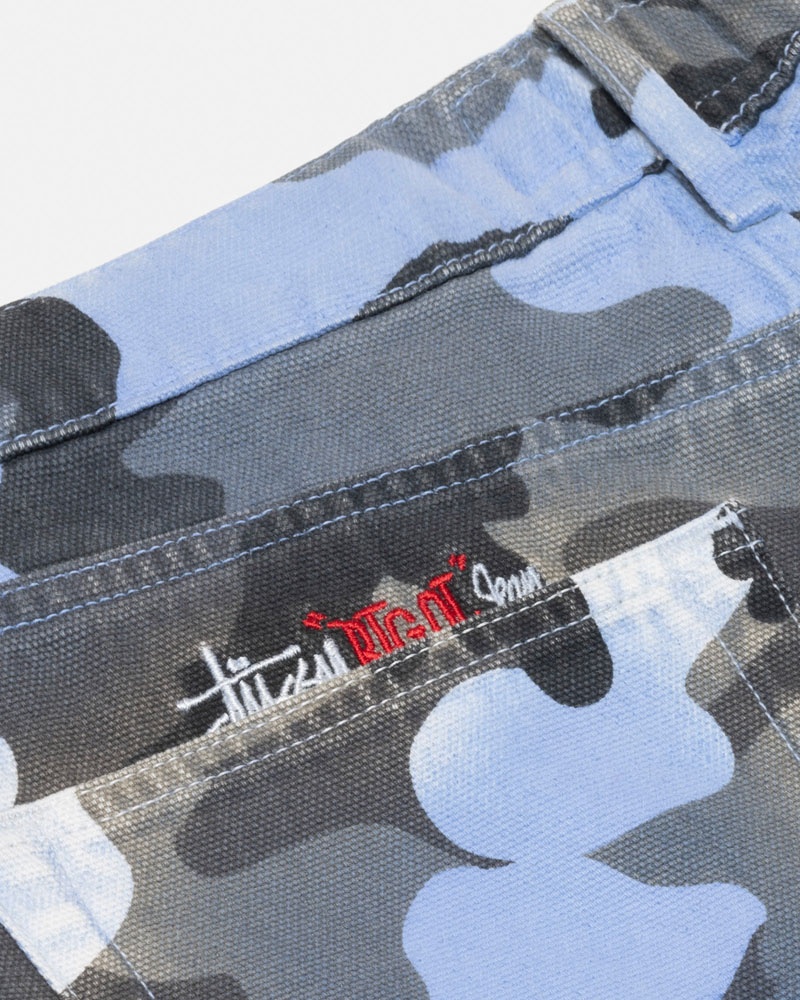 Camo Stüssy Big OL' Jean Spray Dye Canvas Jeans | USA IJLVBP607