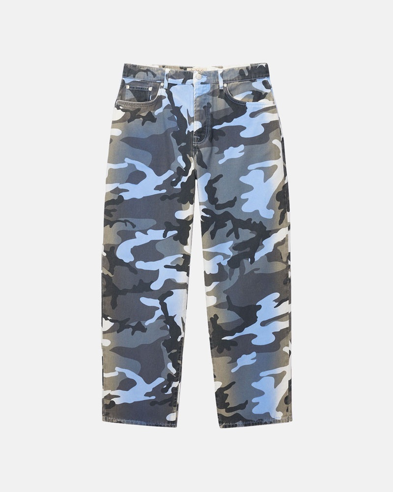 Camo Stüssy Big OL\' Jean Spray Dye Canvas Jeans | USA IJLVBP607