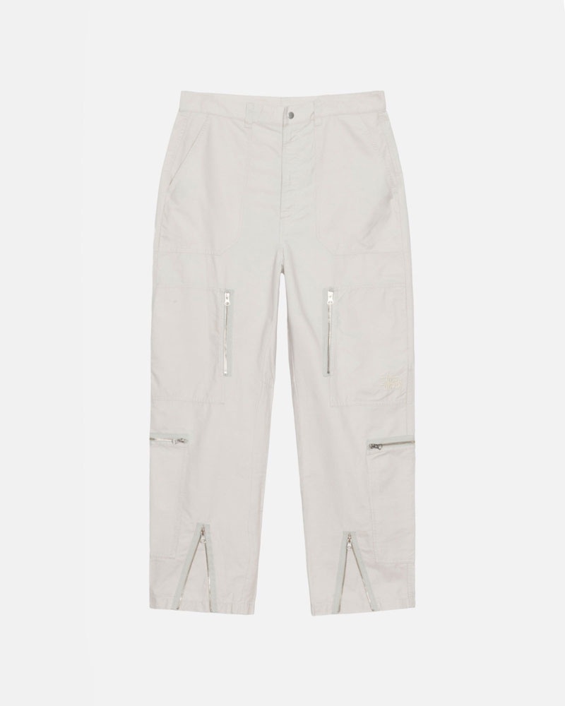 Cream Stüssy Nyco Flight Pants | USA IXDOKP092