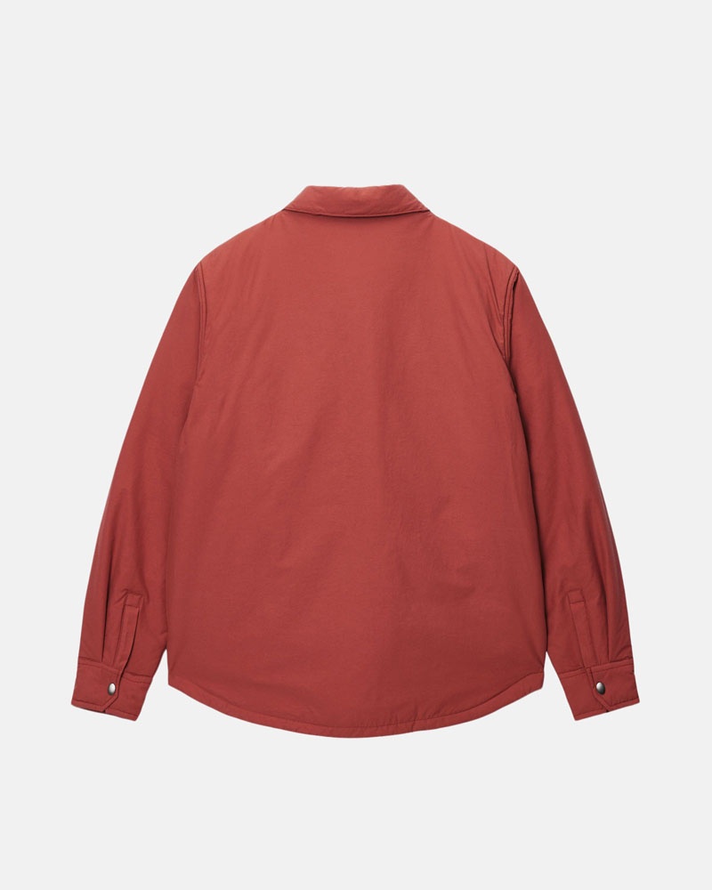 Dark Red Stüssy Padded Tech Over Shirts | USA JOFPCA503