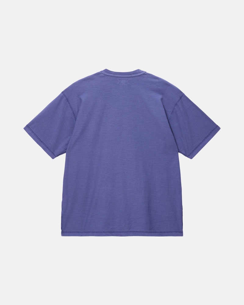 Deep Blue Stüssy Lazy T-Shirts | USA UIZPRF569