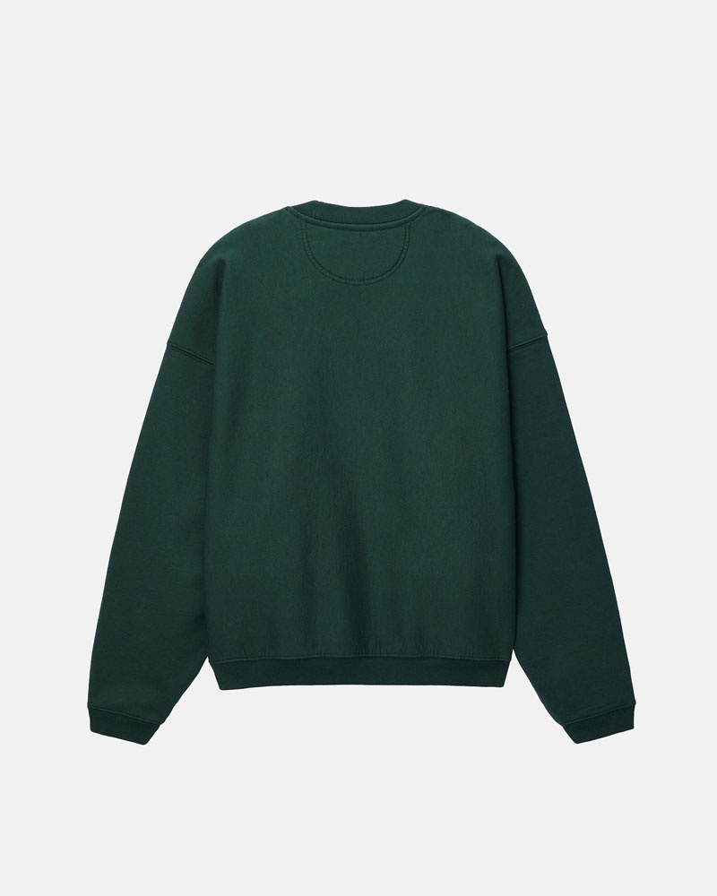 Deep Green Stüssy Sport Relaxed Oversized Crew Sweatshirt | USA CDIGUN287