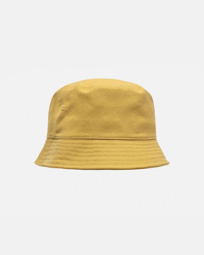 Gold Stüssy Deep Bucket SS Link Hats | USA LWJRSI597