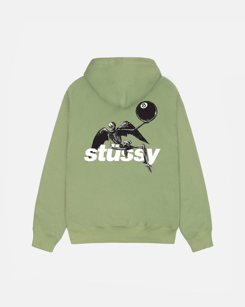 Green Stüssy Apocalypse Zip Hoodie | USA SILZDV615