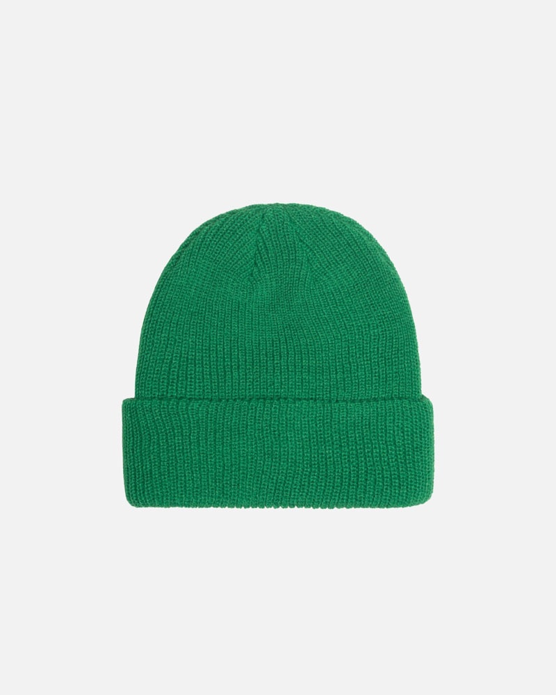 Green Stüssy Cuff Basic Beanie | USA XSEHMD650