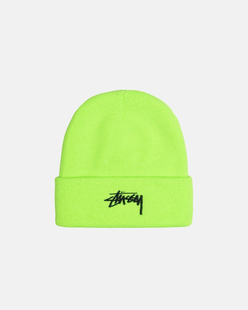 Green Stüssy Cuff Stock Beanie | USA TXGIBV364