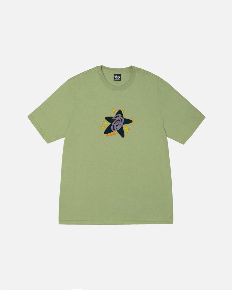 Green Stüssy Galaxy T-Shirts | USA IOCRQF953