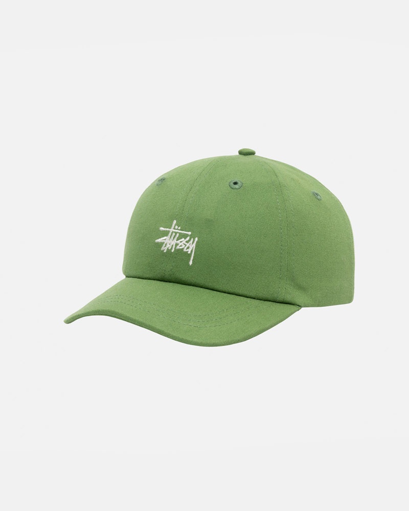 Green Stüssy Low Pro Basic Stock Strapback Caps | USA YLWXAR239