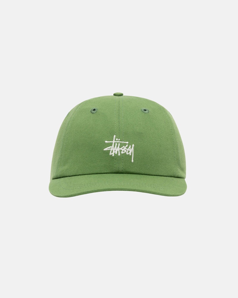 Green Stüssy Low Pro Basic Stock Strapback Caps | USA YLWXAR239