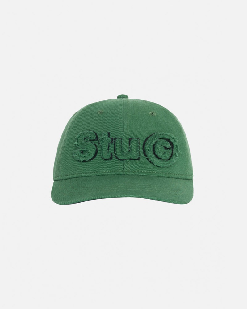 Green Stüssy Low Pro Copyright Applique Strapback Caps | USA SHBAFV348