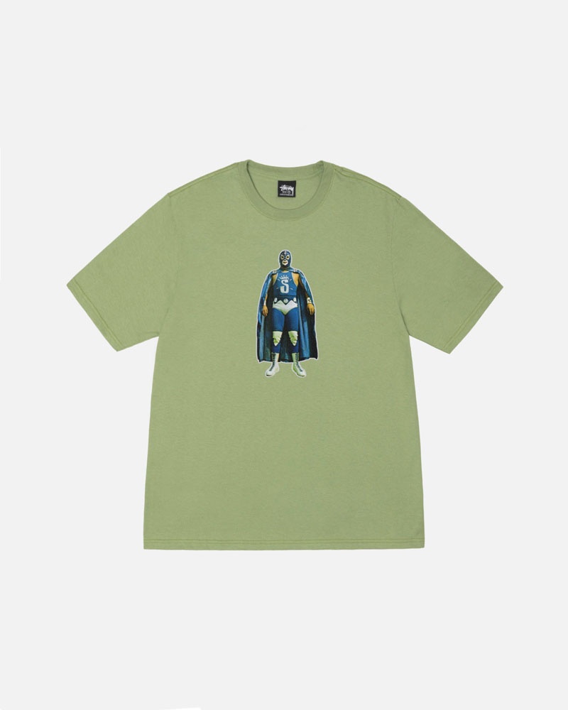 Green Stüssy Lucha T-Shirts | USA MQWBRX726