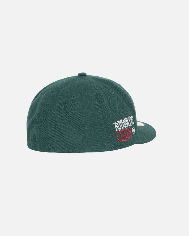 Green Stüssy New Era 59Fifty Authentic Caps | USA BYLWPZ218