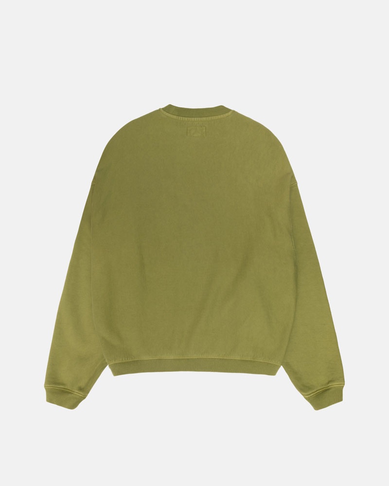 Green Stüssy Varsity Oversized Crew Sweatshirt | USA HDJLRA713