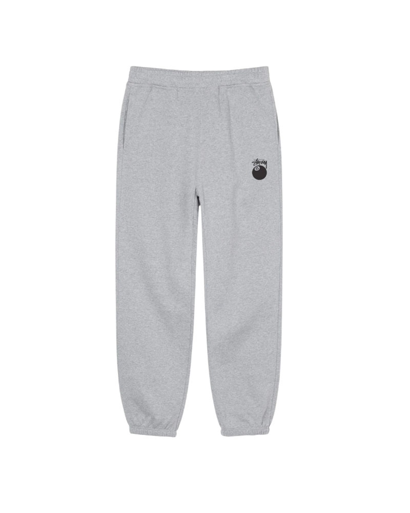 Grey Stüssy 8 Ball Logo Sweatpants | USA JGZXCW907