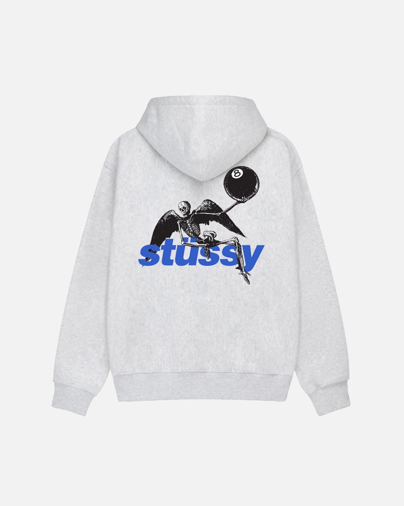 Grey Stüssy Apocalypse Zip Hoodie | USA FEPJTV369