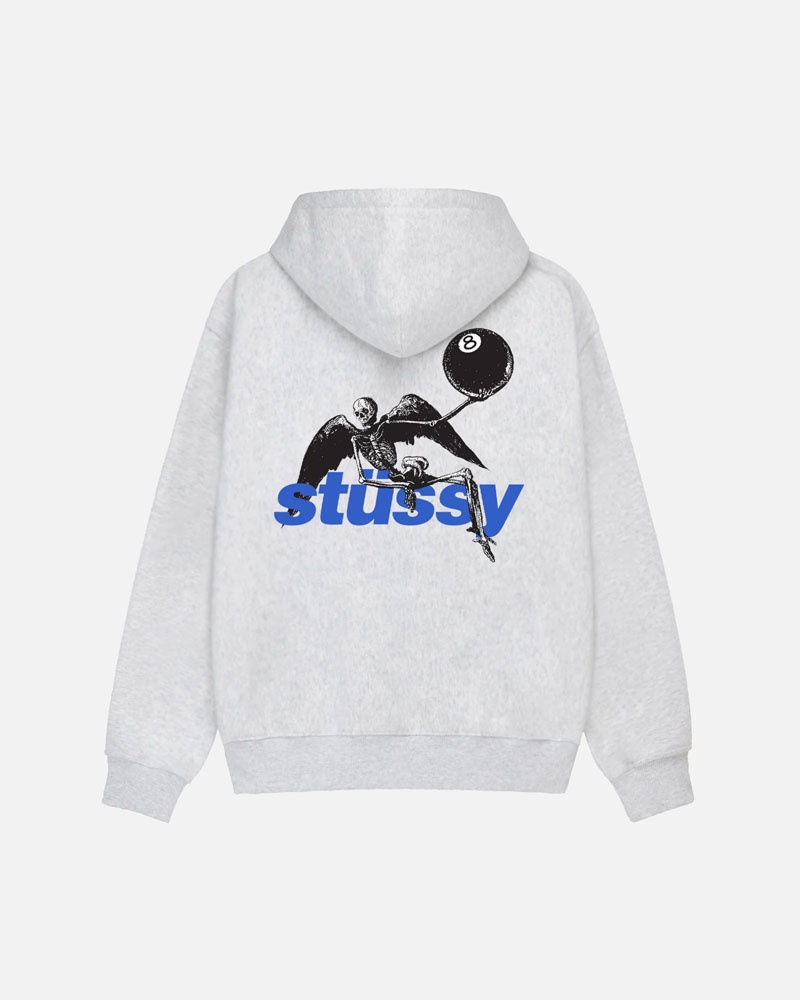 Grey Stüssy Apocalypse Zip Hoodie | USA FHRYTW837