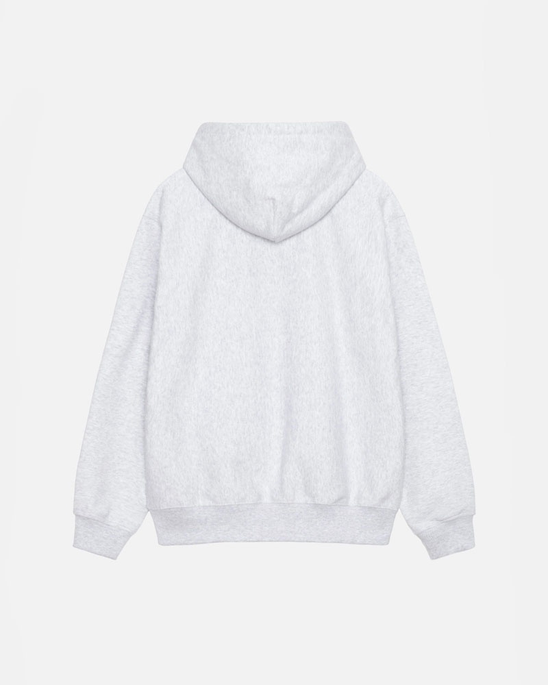 Grey Stüssy Basic Applique Hoodie | USA NRUCOX143