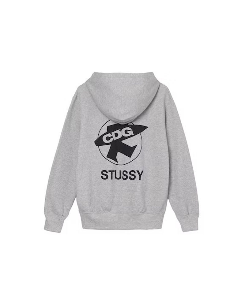 Grey Stüssy CDG X Hoodie | USA HJKEVR806