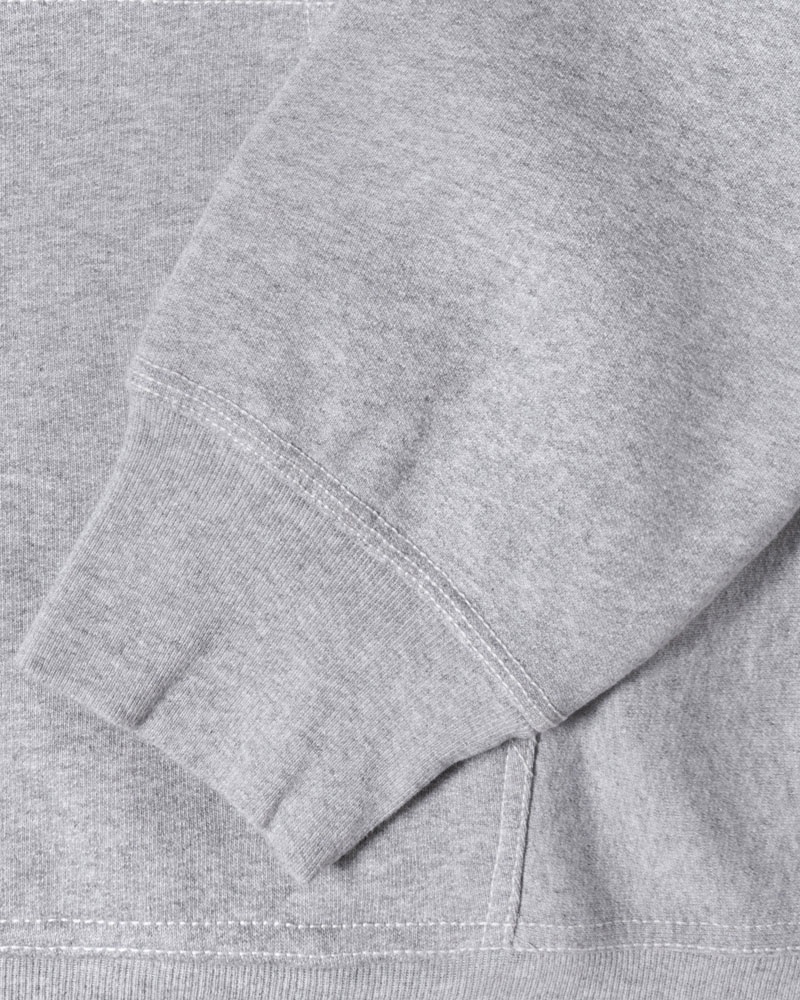 Grey Stüssy Contrast Stitch Label Hoodie | USA TDXHEK019