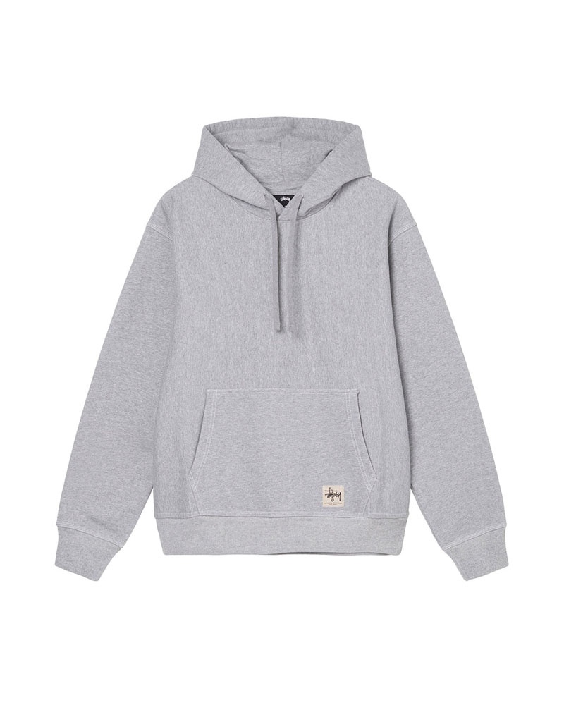 Grey Stüssy Contrast Stitch Label Hoodie | USA LNJTPR289