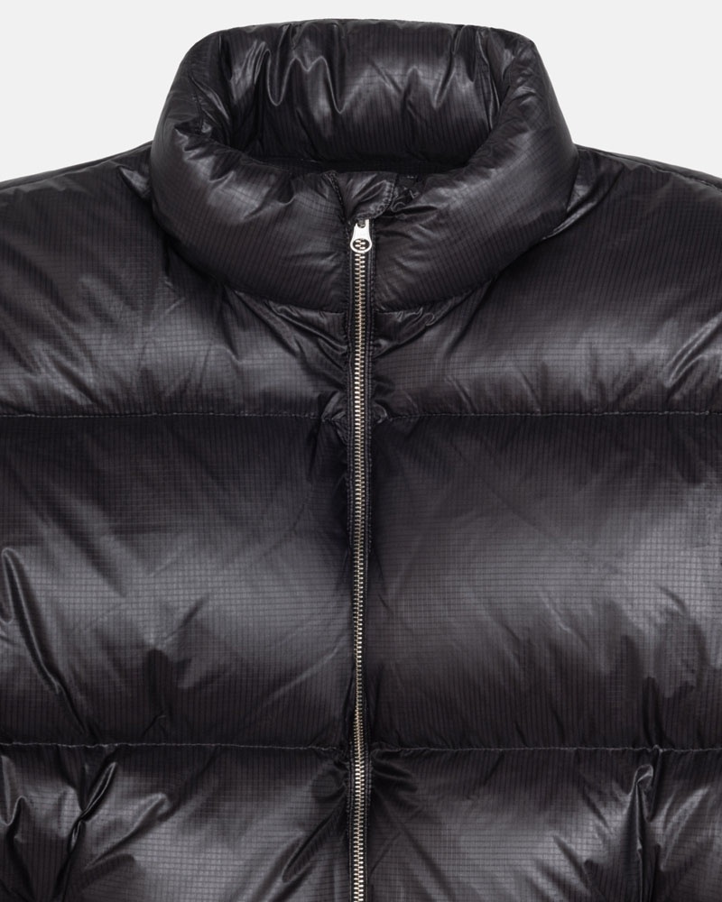 Grey Stüssy Down Puffer Parachute Ripstop Jacket | USA PHTWMI567