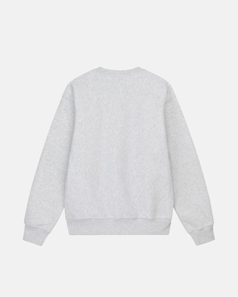 Grey Stüssy No.4 Crew Sweatshirt | USA GZMAQR817