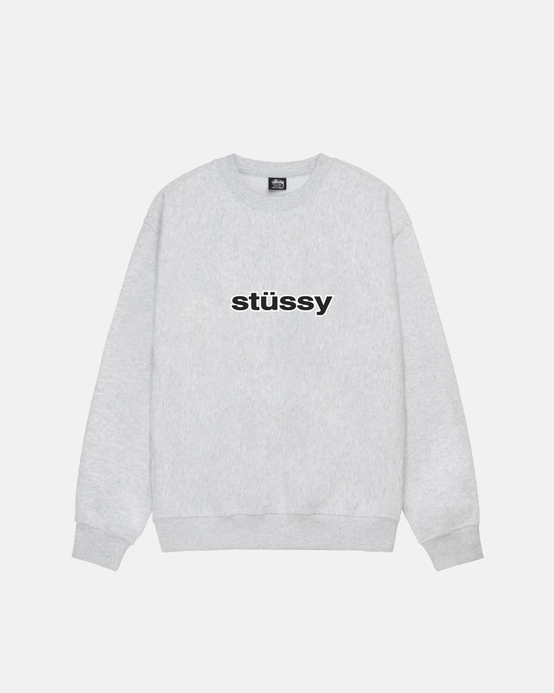 Grey Stüssy SS-Link Crew Sweatshirt | USA HVZPIB786