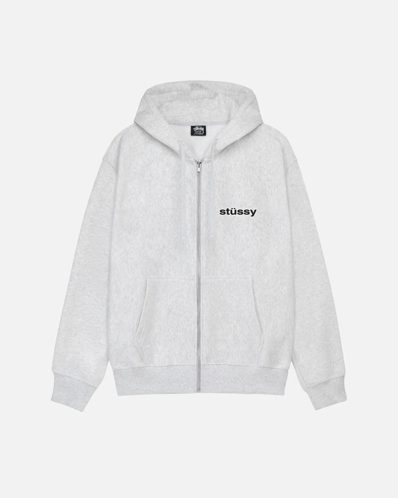 Grey Stüssy SS-Link Zip Hoodie | USA KQJBGM576