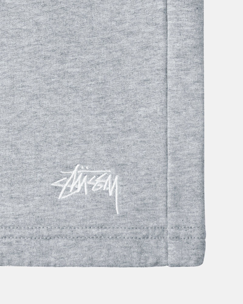 Grey Stüssy Stock Logo Sweat Shorts | USA KSXOUL390