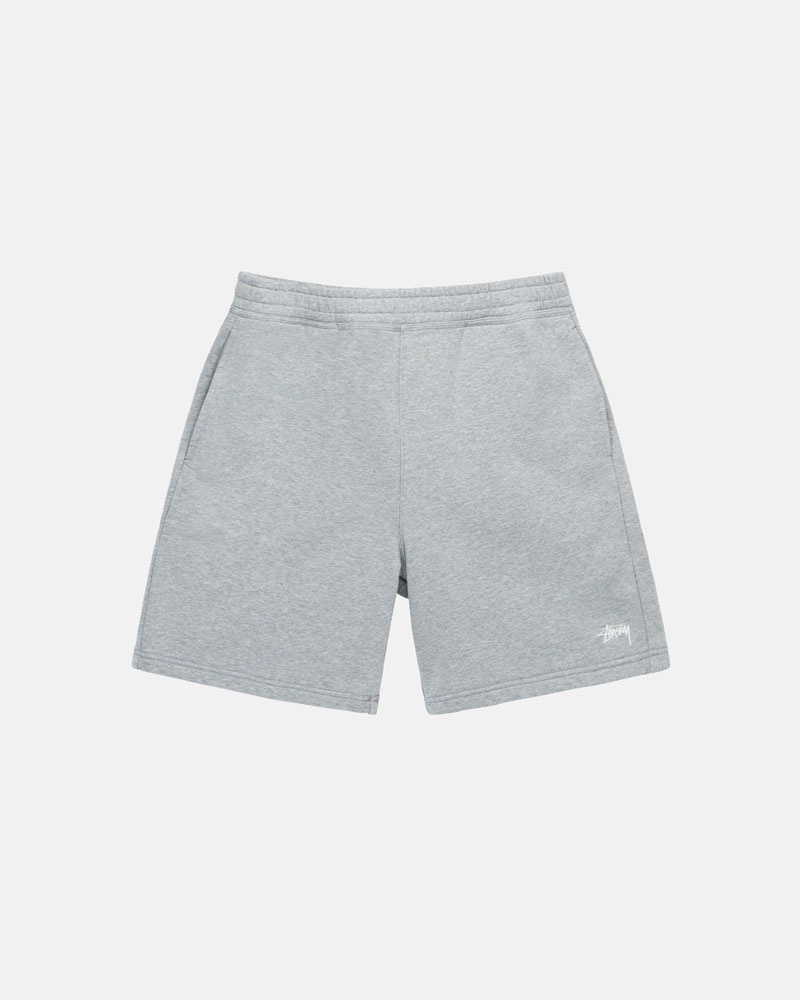 Grey Stüssy Stock Logo Sweat Shorts | USA KSXOUL390