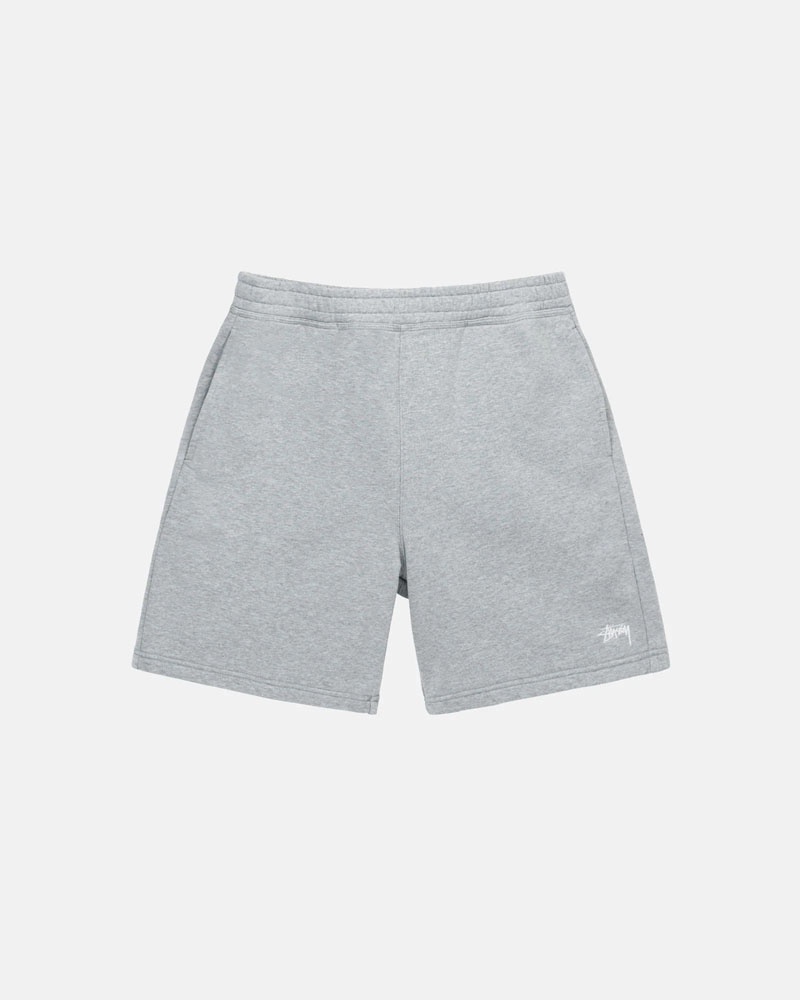 Grey Stüssy Stock Logo Sweat Shorts | USA LZPKQE491