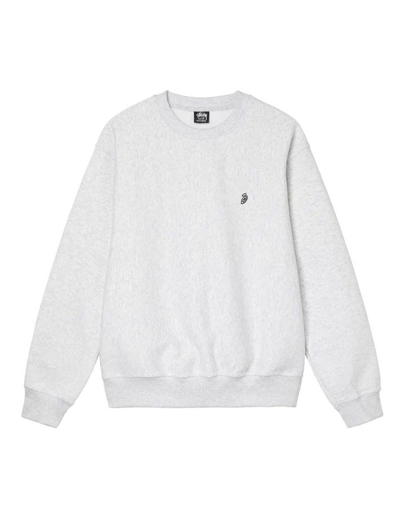 Grey Stüssy Swirl Applique Crew Sweatshirt | USA TOHELP540