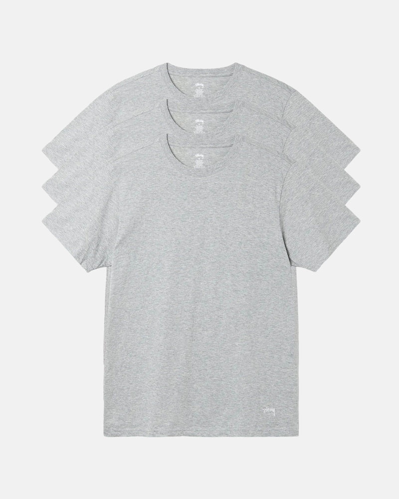 Grey Stüssy Undershirts T-Shirts | USA SEABCK871