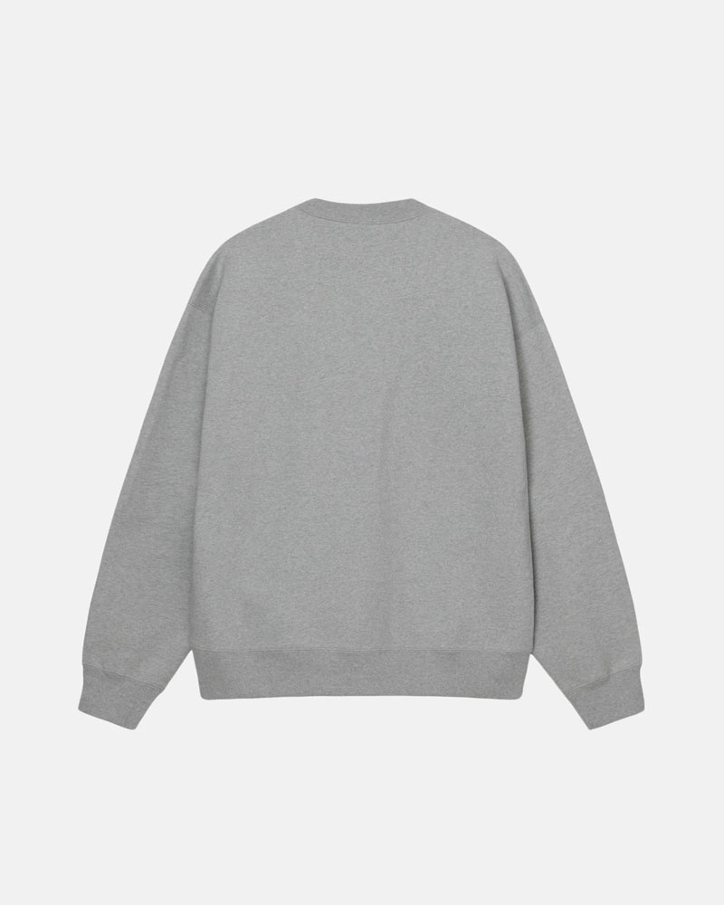 Grey Stüssy & NK Fleece Crew Sweatshirt | USA THKDFE520