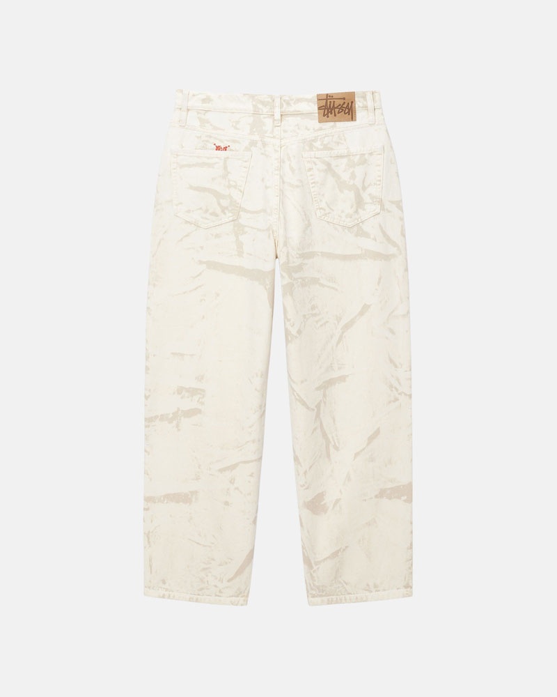 Khaki Stüssy Big OL' Jean Distressed Canvas Jeans | USA VSEXPH832