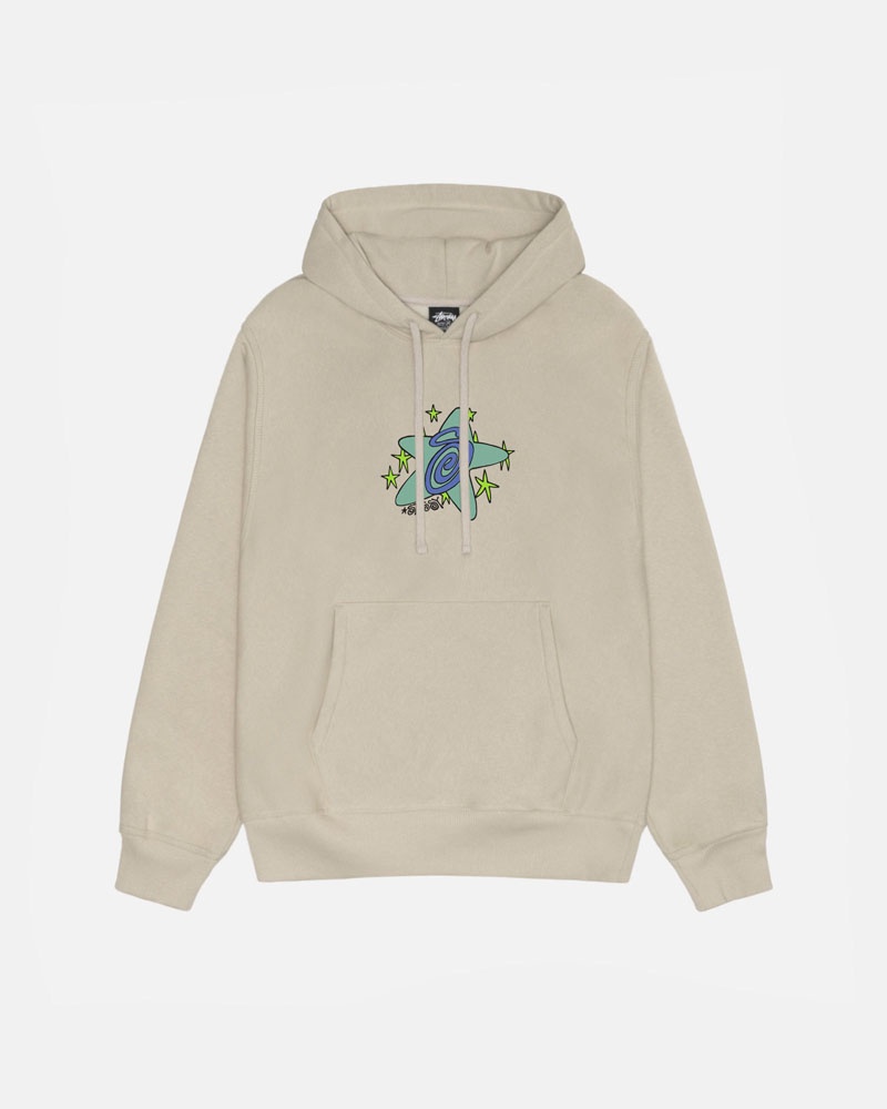 Khaki Stüssy Galaxy Hoodie | USA UKOYRI927