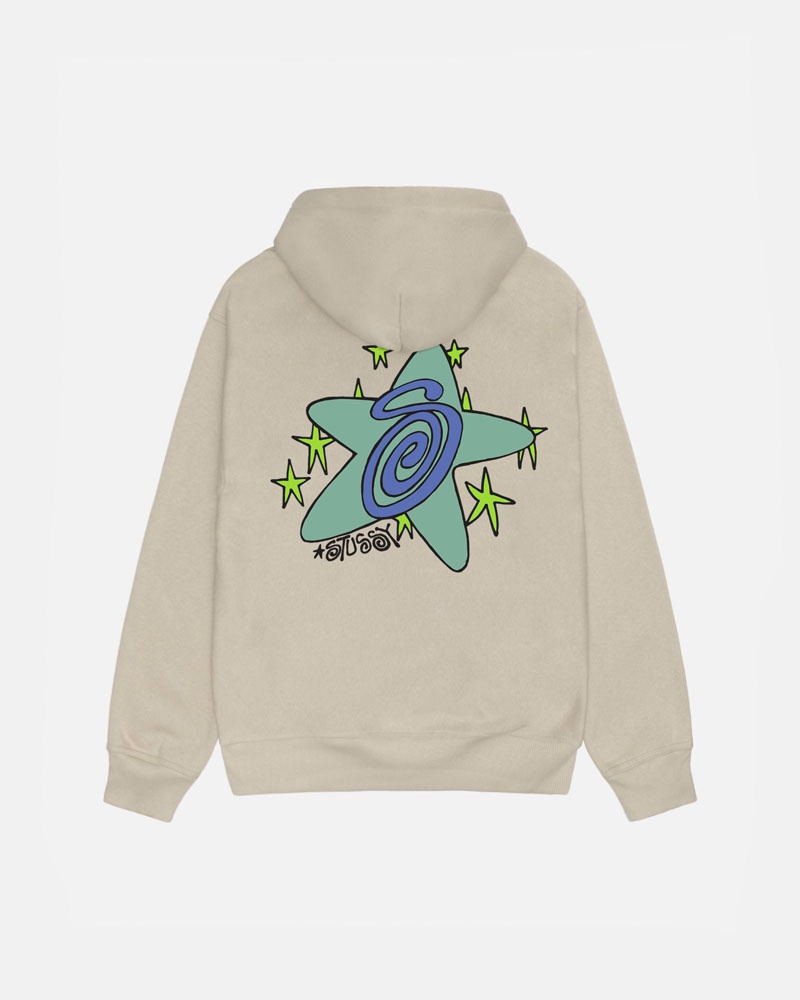 Khaki Stüssy Galaxy Hoodie | USA UKOYRI927