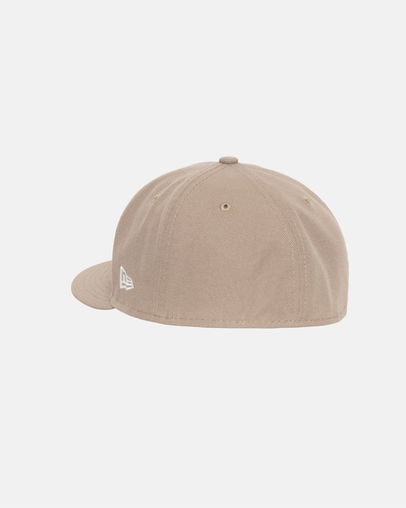 Khaki Stüssy New Era 59Fifty Authentic Caps | USA CHJVQF428