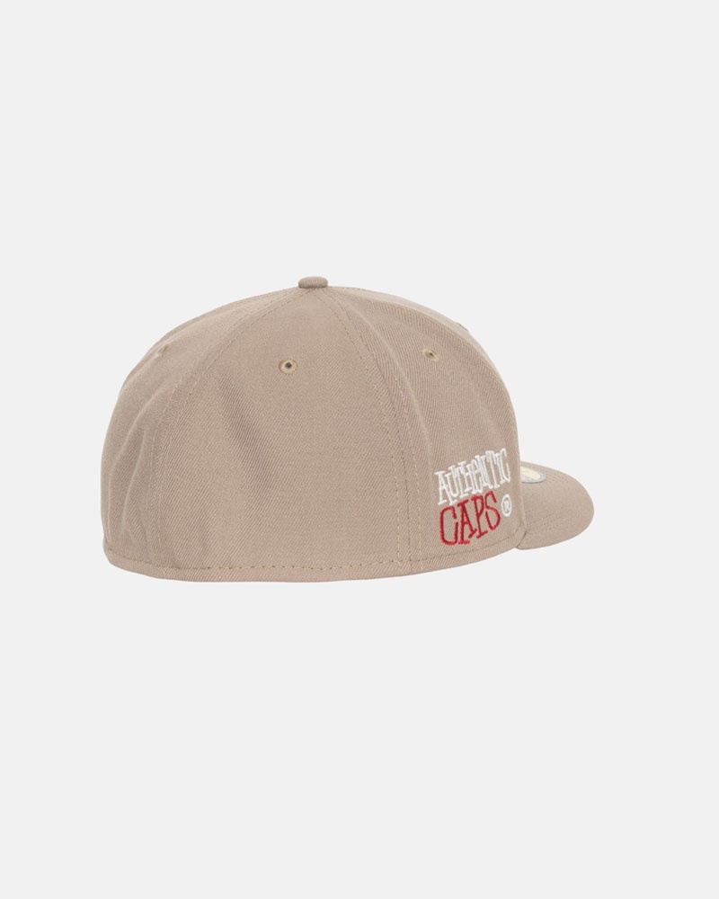 Khaki Stüssy New Era 59Fifty Authentic Caps | USA CHJVQF428