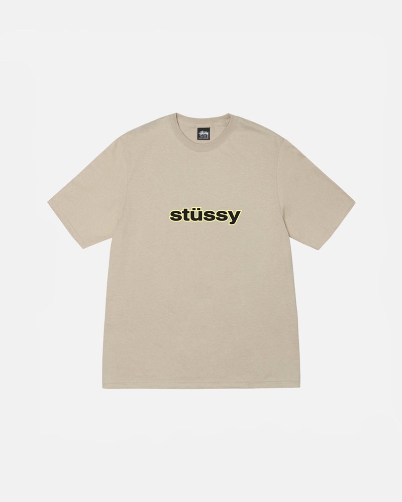 Khaki Stüssy SS-Link T-Shirts | USA WYKSET298