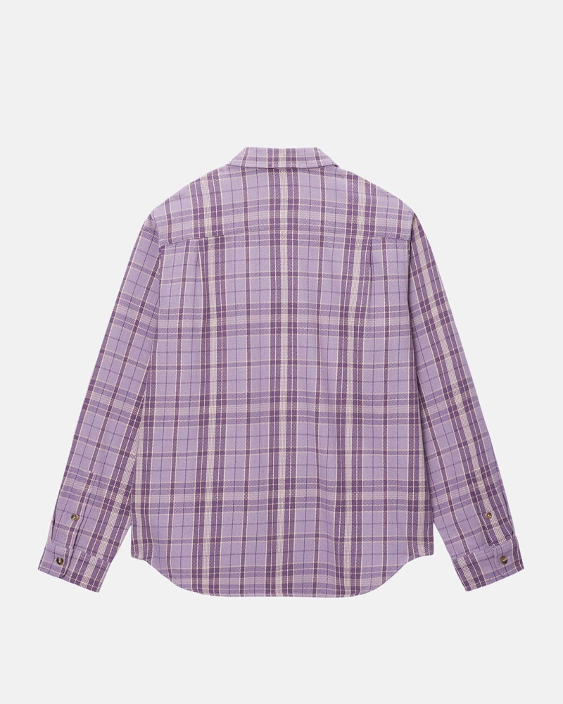 Lavender Stüssy Stones Plaid Shirts | USA SFDNVJ527