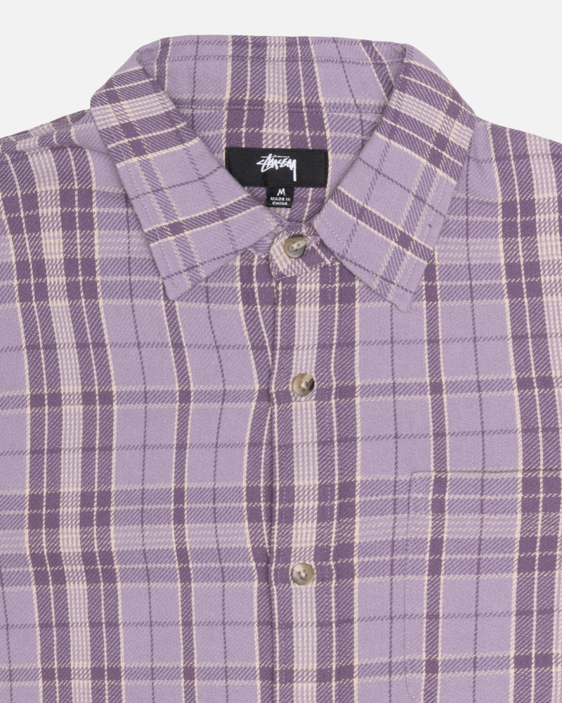 Lavender Stüssy Stones Plaid Shirts | USA SFDNVJ527